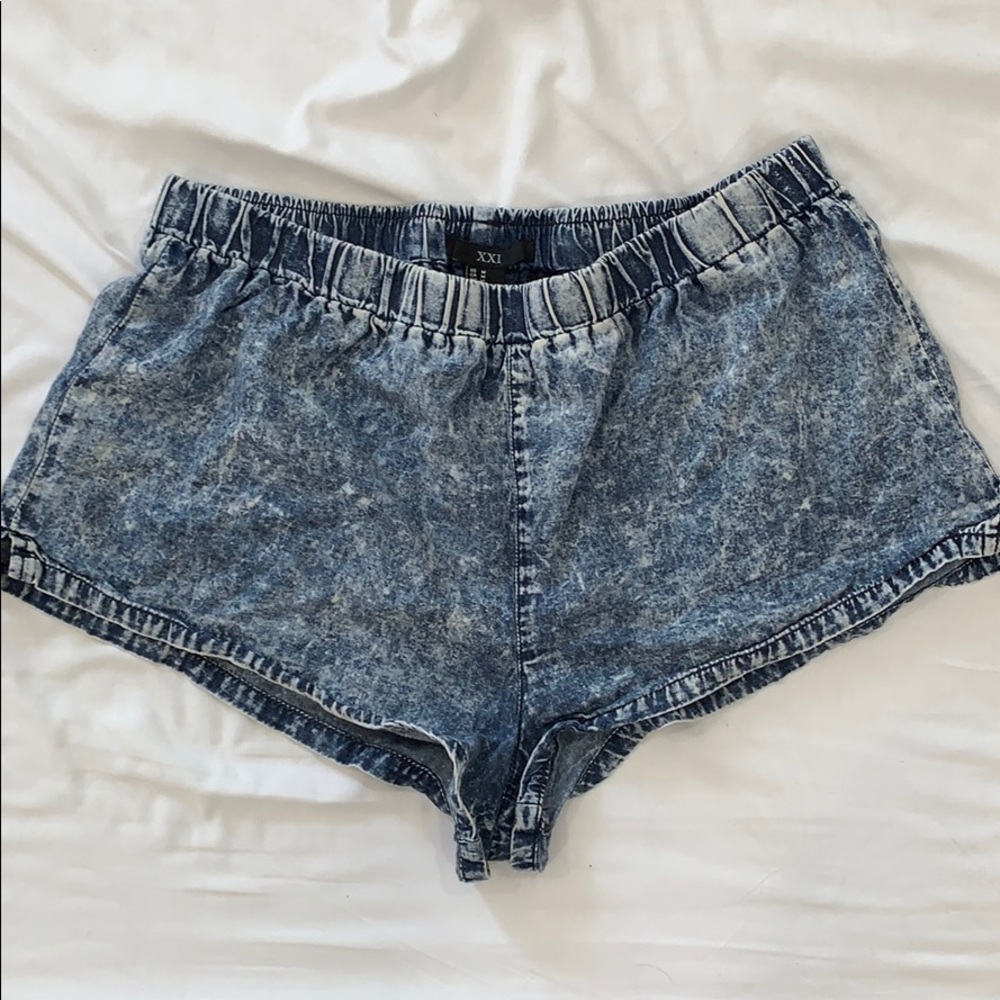 XXI Washed Print Booty Shorts - Medium